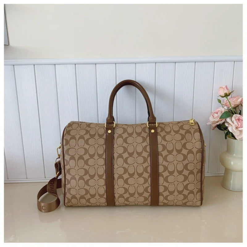Women's Classic Boston Handbag Large Capacity Elegant Travel Duffle Bags for Women Weekend Luggage Travel Shoulder Bag