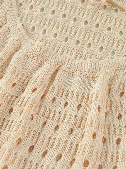 Sexy Knit Cut Out Tassel Spaghetti Strap Bodycon Beach Maxi Dress Summer Women's Holiday Club Party Outfit Swimsuit Cover Up K10