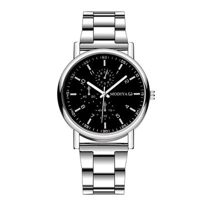 Fashion Men's Watch Casual Silver Alloy Band Male Business Quartz Watches Clock Wristwatches