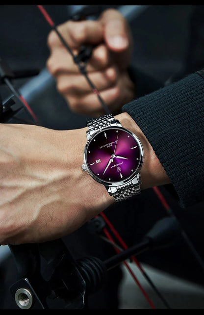 POEDAGAR Luxury Sports Men Watch Waterproof Luminous Stainless Steel Date Wristwatch For Man Quartz Clock Business Men's Watches