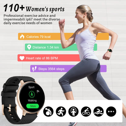 FOXBOX Smart watch Health Monitoring Sport Fitness Tracker Bluetooth Call Waterproof Men Women Luxury Smartwatch For IOS Android