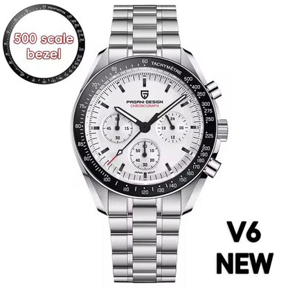 2026 New PAGANI DESIGN V5 Moon Men's Watches Top Luxury Quartz Watch For Men Chronograph Waterproof Sport Stainless Steel Clock