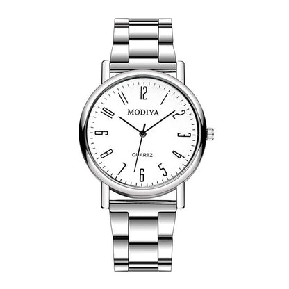 Fashion Men's Watch Casual Silver Alloy Band Male Business Quartz Watches Clock Wristwatches