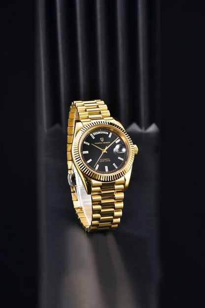 2025 New PAGANI DESIGN Luxury Men Mechanical Watches Rose Gold Automatic Watch For Men AR Sapphire Mirror Sports Clock Man Gifts