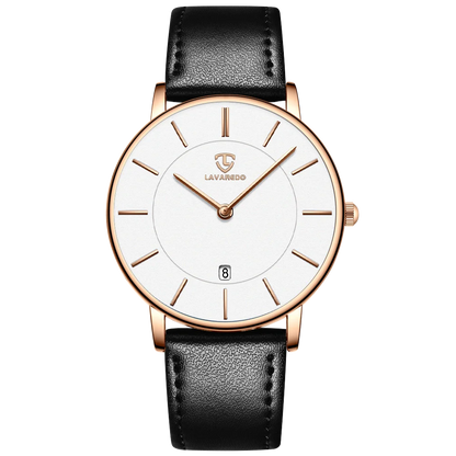 Mens Watches, Minimalist Fashion Simple Wrist Watch for Men Analog Date with Leather Strap