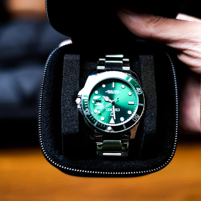 Single Watch Travel Case Fit Large And Small Watches,With Soft Watch Pillow, Hardshell And Compact Watch Box,Safe watch Storage