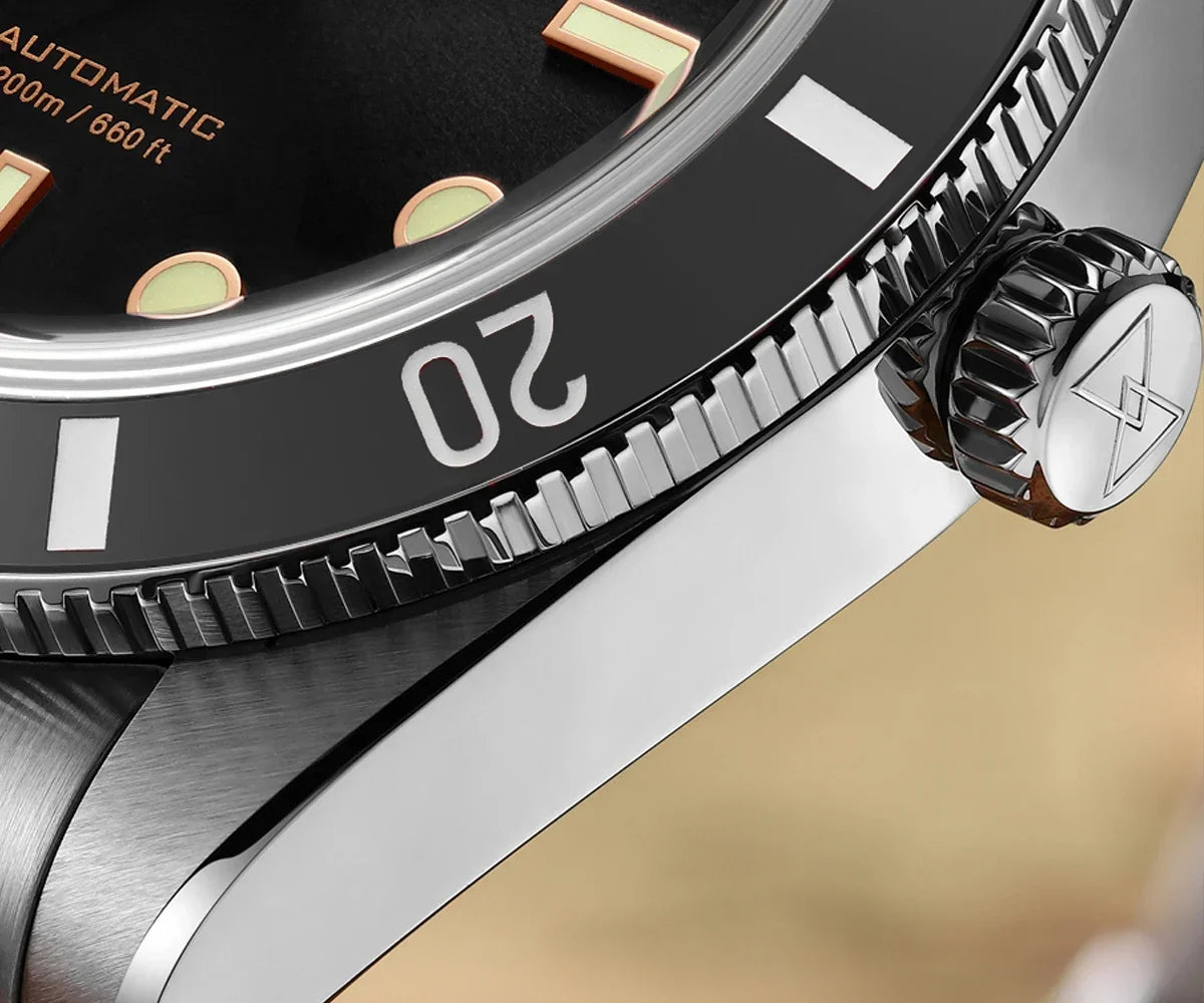 2025 Cronos Luxury Men's Watches 37mm Diver BB54 Vintage Automatic Matt/ Aluminum Bezel Female End Links Sapphire 20 Bar L6033
