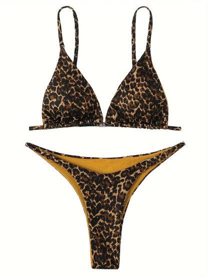 High Cut Micro Bikini Women Leopard Bandage Push Up Swimsuit Sexy Bathing Suit Padded Thong Swimwear Biquini Trajes De Baño 2026