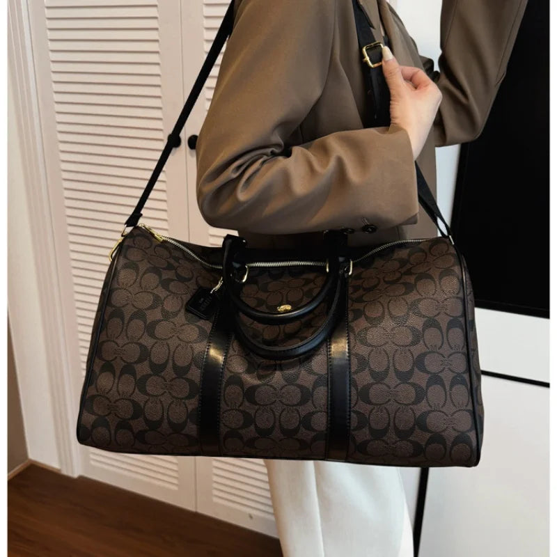Women's Classic Boston Handbag Large Capacity Elegant Travel Duffle Bags for Women Weekend Luggage Travel Shoulder Bag