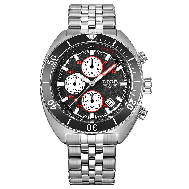 LIGE New Business Luxury Watches Men Top Quality Fashion Quartz Wristwatches Male 30M Waterproof Casual Mens Watch Gifts Reloj
