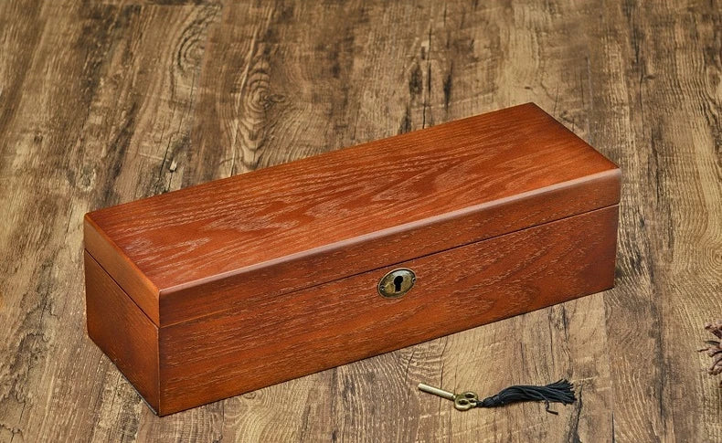 Wooden Watch Box Luxury Mechanical Watch Boxes Men Portable with Lock Watches Case Waterproof Cases for Wrist Watch Organizer