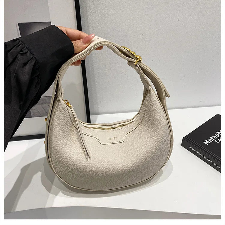 Women Underarm Bag Fashion Hobos Half Moon Saddle Shoulder Bags Luxury Pu Leather Crossbody Bag Phone Purses 2024 Commuting Bags
