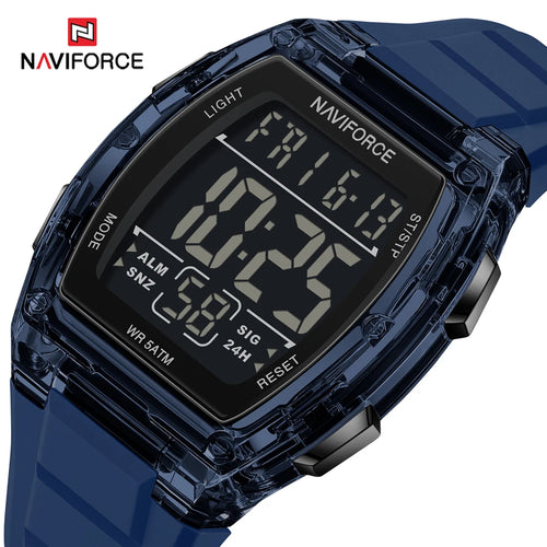 NAVIFORCE Top Brand Luxury Mens Watches Alarm Stopwatch LED Digital Backlight Display Waterproof Sport Watch Men Montre Homme