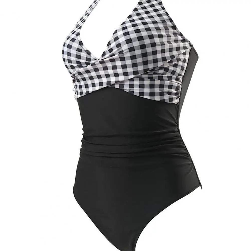 Women Monokini Swimsuit Lightweight Monokini Stylish Women's Halter One-piece Swimsuit with Tummy Control High for Beachwear