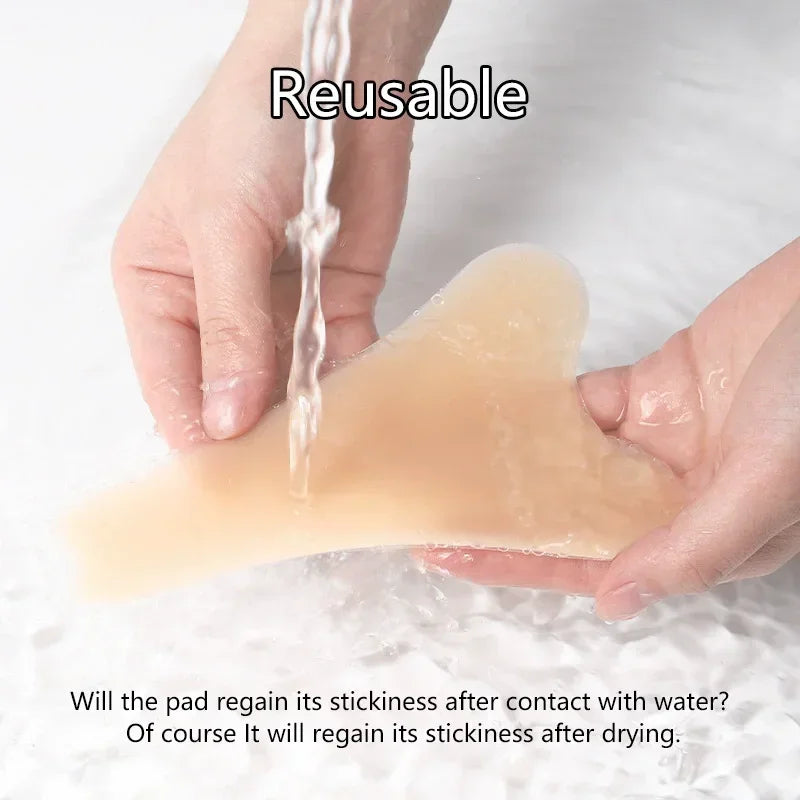 Women Invisible Concealer Panties Silicone Reusable for Swimsuit Underwear Camel Toe Leggings Privacy Stickiness Self-Adhesive