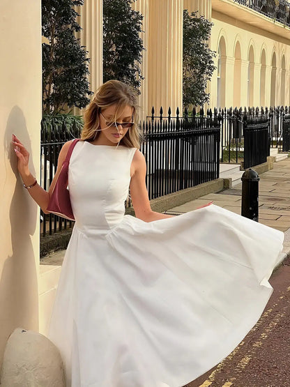 Ashgaily White Dress Women Halter Cotton Long Dress Lace Elegant Party Outfits Ladies Sexy Club Clothes