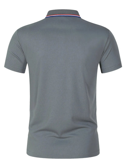 2025 Hot Sale Men's Summer Casual Breathable Comfortable Polo Shirt Men's Solid Color High Quality Short Sleeve T-Shirt