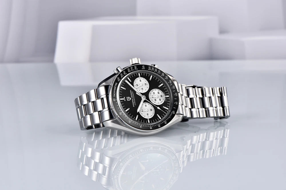 2026 New PAGANI DESIGN Gold Men's Quartz Watches Luxury VK63 Speed Sports Chronograph Watch Men AR Sapphire Ceramic Bezel Clock