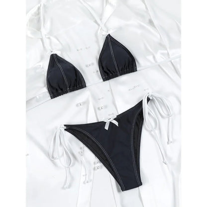 Sexy Swimwear Women Butterfly Bikinis Print Swimsuit Triagle Beachwear Bandage Bathing Suits Micro Biquini