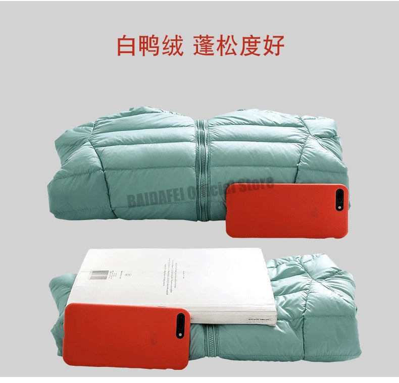 15 Colors Women Puffer Jackets Plus Size 5xl 6xl 7xl 2025 New Spring Autumn Hooded Female Ultra Lightweight Packable Down Coats