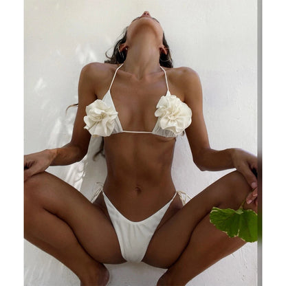 Sexy White Micro Bikini 2023 Women Swimsuit Female Swimwear Thong Bikinis Set Brazilian Halter Beach Wear Lace Up Bathing Suit