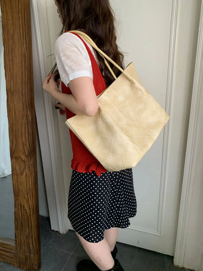 Women's handbag tote bag，2026New Fashionable Quilted Single-Shoulder Tote Bag，Women's large-capacity mother-and-daughter bag, hi