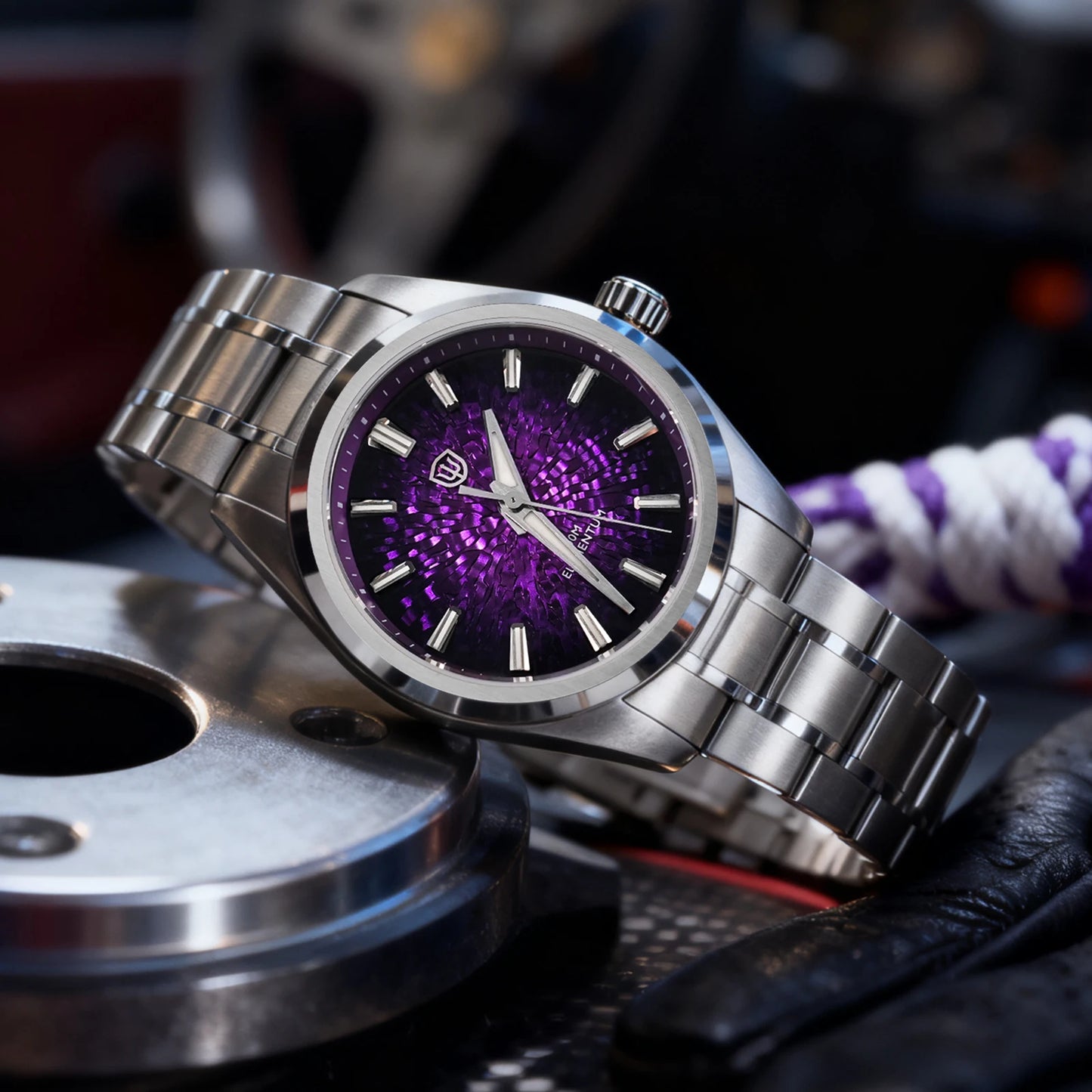 Watchdives 38mm Men Quartz Watch VH31 Sweep Seconds Movement ice Crystal Titanium Waterproof Watches WD0003B WD0003C WD0003D