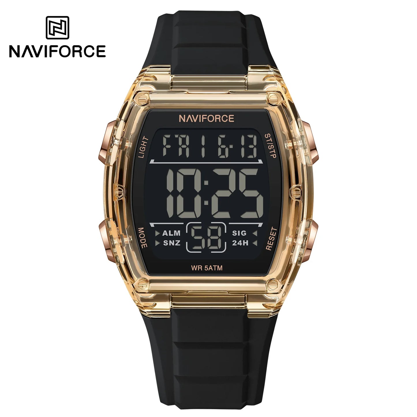 NAVIFORCE Top Brand Luxury Mens Watches Alarm Stopwatch LED Digital Backlight Display Waterproof Sport Watch Men Montre Homme