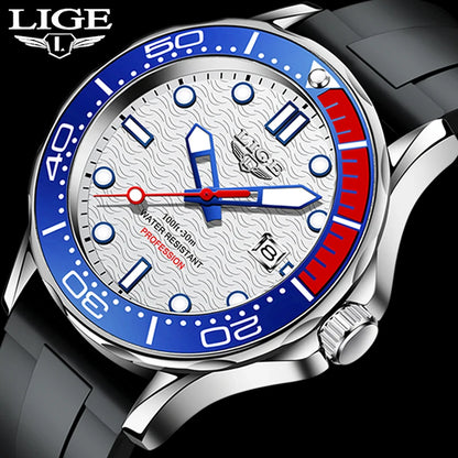 2026 LIGE New Business Mens Watches Top Brand Luxury Dive Watch For Men Waterproof Date Clock Sport Watch Relogio Masculino+Box