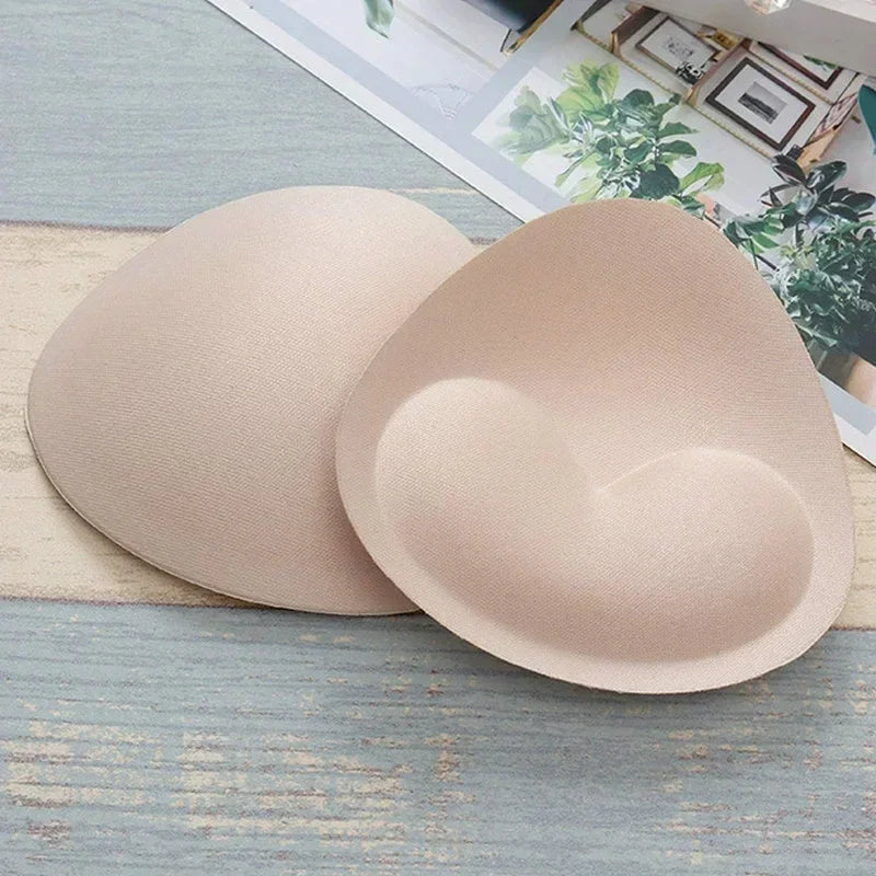 2pcs New Chest Sticky Bra for Bikini Thicken Sponge Bra Pads Breast Push Up Silicone Removeable Inserts Swimsuit Invisible Bra