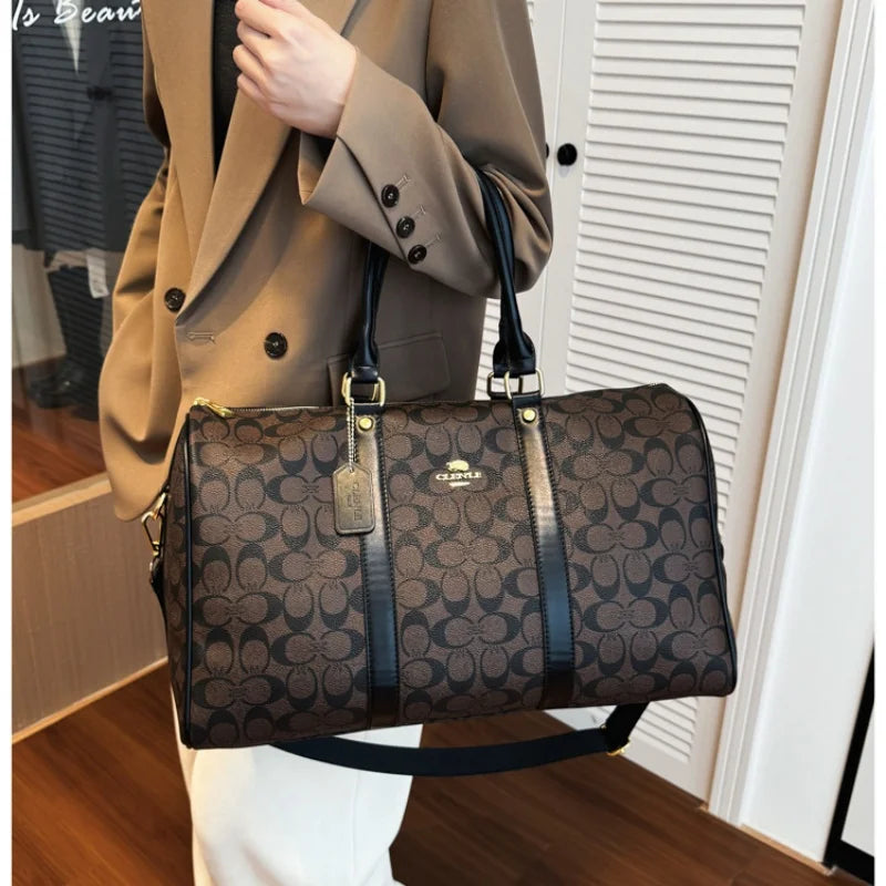 Women's Classic Boston Handbag Large Capacity Elegant Travel Duffle Bags for Women Weekend Luggage Travel Shoulder Bag