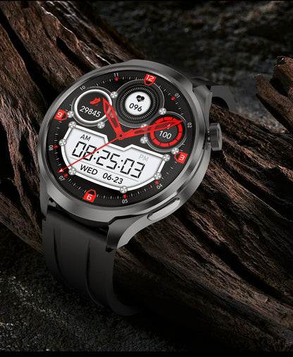New 1.85"AMOLED NFC GPS Smart Watches For man IP68 Waterproof Blood Pressure Body Temperature Sport Fitness tracker Smart Watch