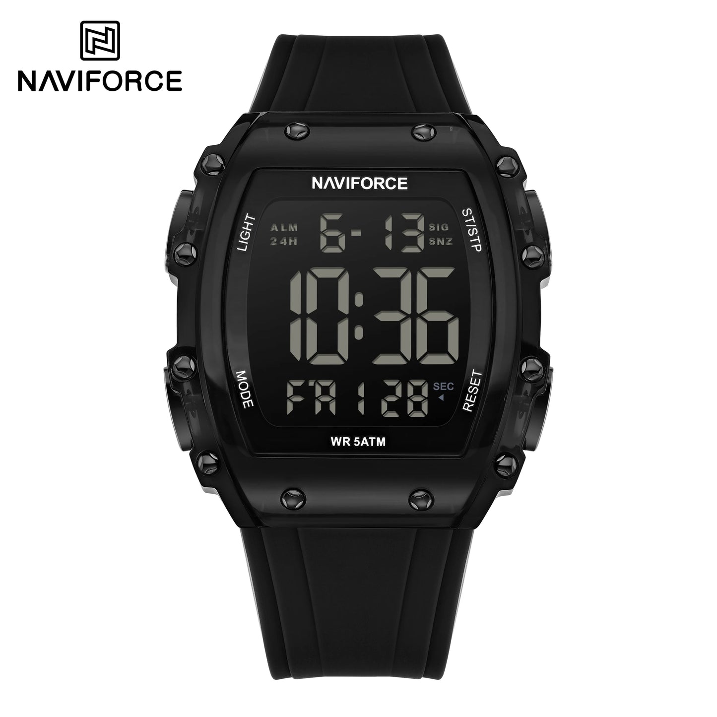 NAVIFORCE Fashion Student Watches Electronic LED Digital Watch for Men Watch Waterproof Sport Multifunctional Alarm Clock Man