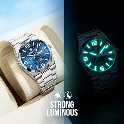 PAAZOMU Casual Man Watch Fashion Exquisite Men Wristwatches Waterproof Luminous Date Stainless Steel Quartz Men's Watches Reloj