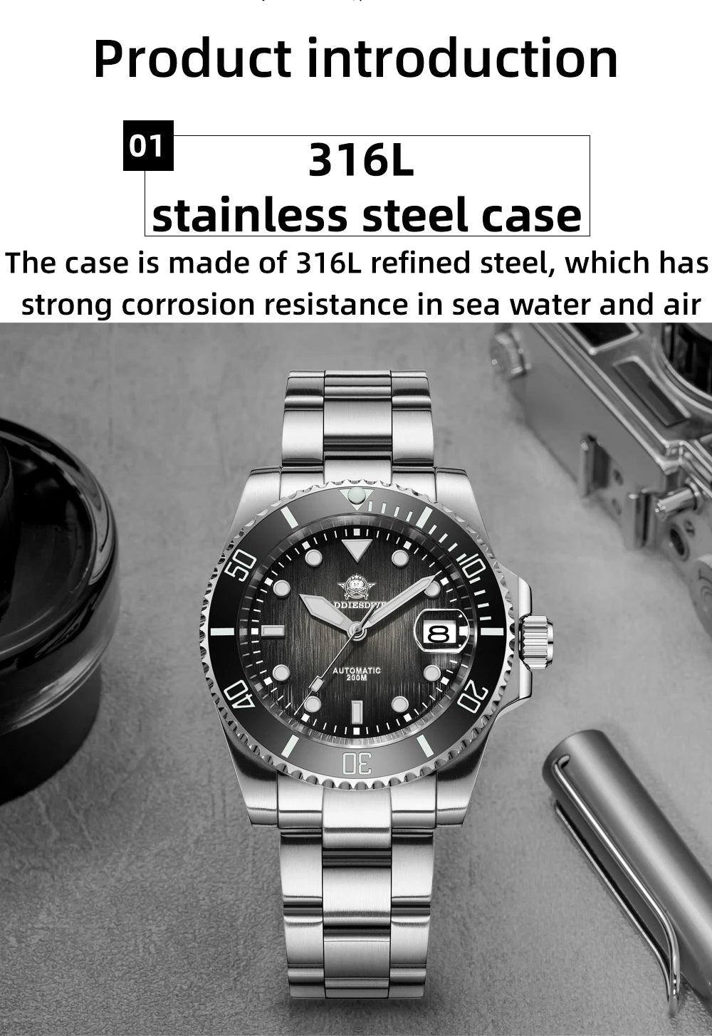 ADDIESDIVE Automatic Watch for Men Sapphire AR Coated 20Bar Supper Luminous Wristwatch Sports Mechanical Watches New AD2536