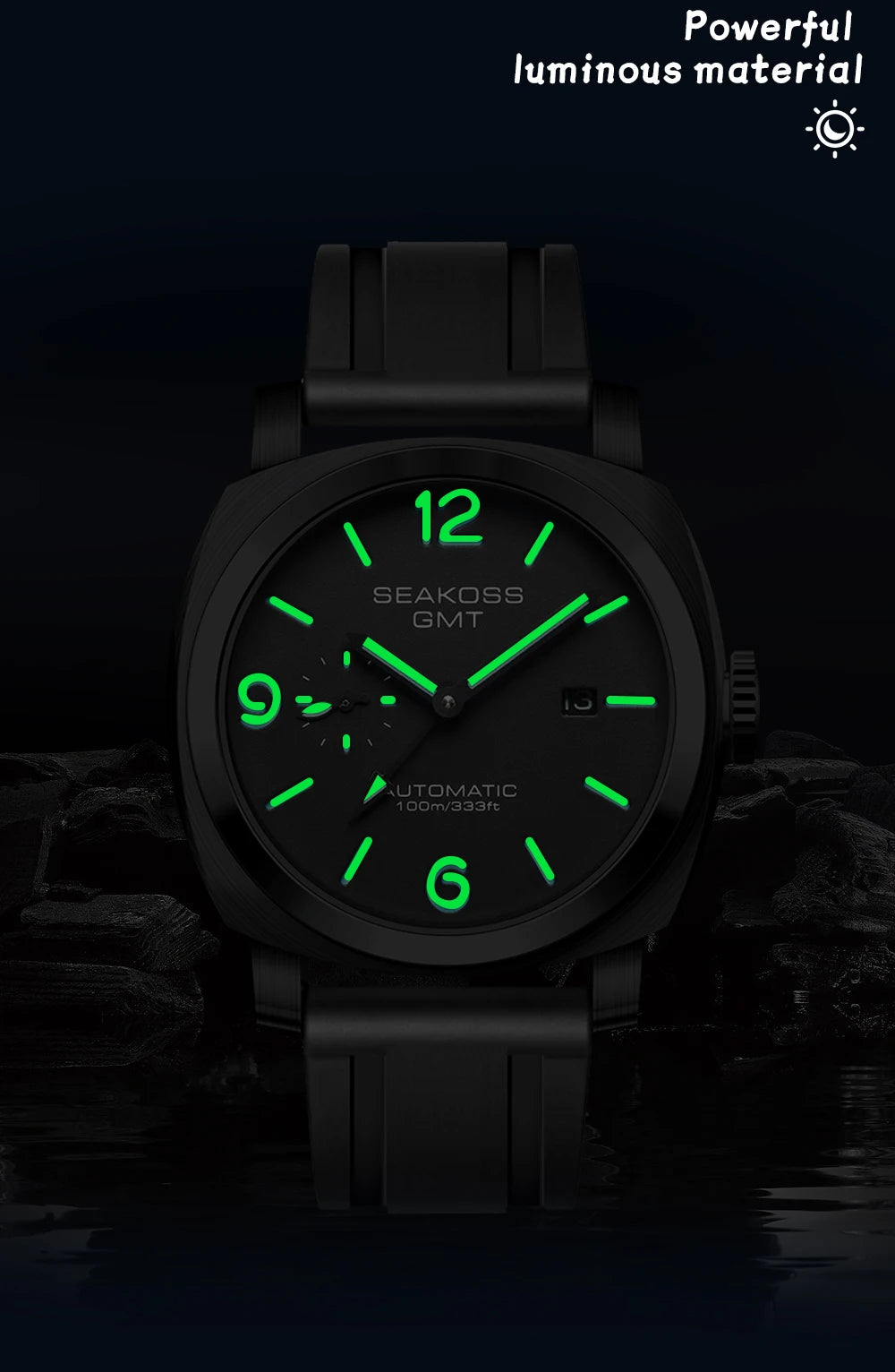 SEAKOSS GMT Diving Automatic Mechanical Watches Men 1963 ST2557 Seagull Movement 316L Super Luminous Calendar 10Bar Wristwatches