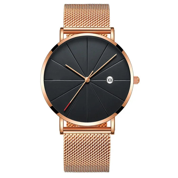 Man Watch 2025 Luxury Gold Men Watches Ultra Thin Mens Watches Stainless Steel Mesh Belt Quartz Wristwatches Horloge Mannen