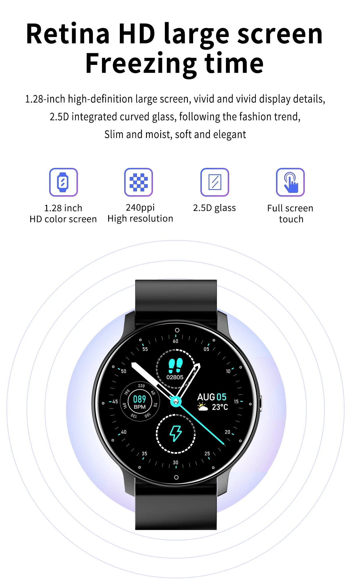 LIGE New Smart Watch Men Sports Fitness Watches Heart Rate Full Touch Screen Bluetooth Call 2026 New Ultra Light Smartwatch Men