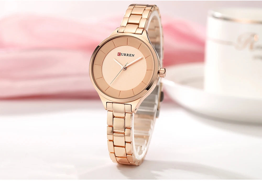 TOP Luxury Rose Gold Women's Watch Stainless Steel Ladies Wrist Watches Relogio Feminino Fashion Female Hour Reloj Mujer