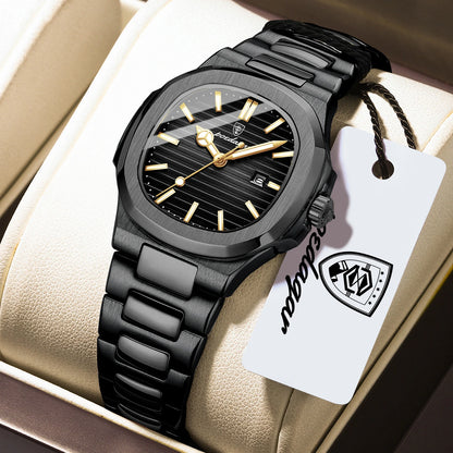 POEDAGAR Elegant Women's Watch Waterproof Luminous Date Fashion Ladies Wristwatch Stainless Steel Quartz Watches For Woman Reloj