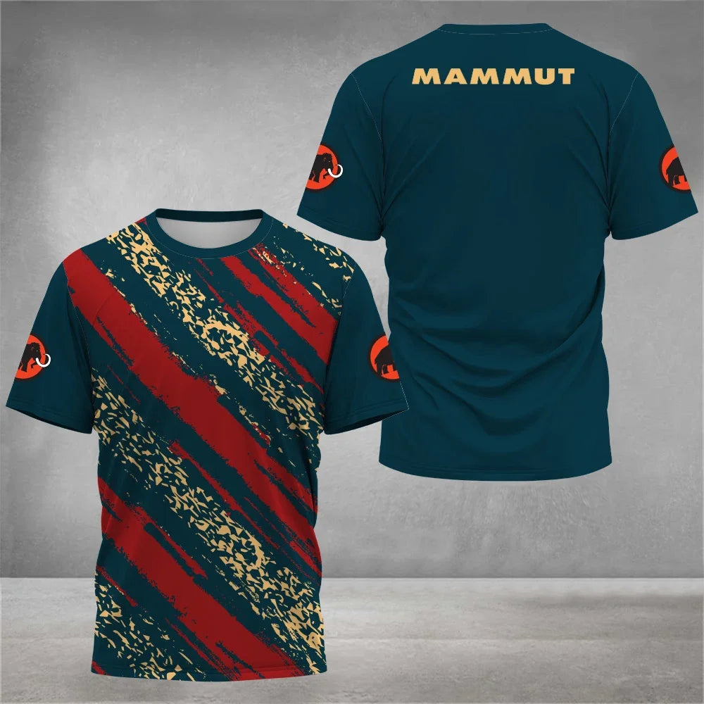 Outdoor Hiking Run Mountaineering Men's T-Shirt Casual O-neck Breathable Top Quick Dry Material Short Sleeve Fashion Men Clothes