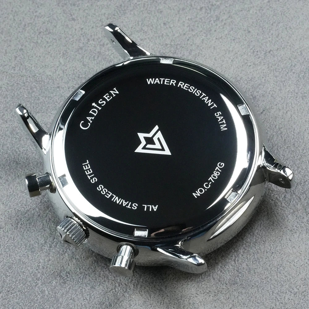 CADISEN Men's Watches Luxury Quartz Watch For Men Japan MIYOTA 0S10 Movt Canvas Strap Chronograph Waterproof Men's Wristwatch