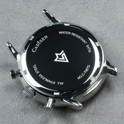CADISEN Men's Watches Luxury Quartz Watch For Men Japan MIYOTA 0S10 Movt Canvas Strap Chronograph Waterproof Men's Wristwatch