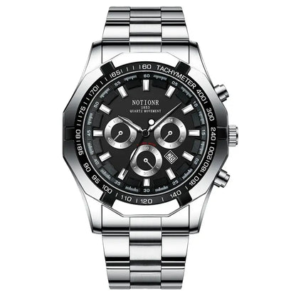 Luxury Mens Sport Watches Fashion Men Business Stainless Steel Waterproof Quartz Wristwatch Calendar Luminous Clock Reloj Hombre