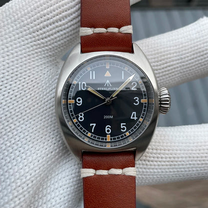 SF745 STEELFLIER Dive Wristwatch VH31 Silent Movement Super Luminous Sapphire Crystal 20Bar Waterproof Luxury 316L Steel Watches