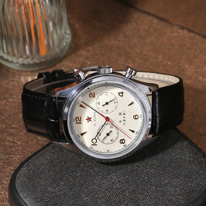 Men's watches 1963 pilot watch 42mm waterproof retro quartz chronograph