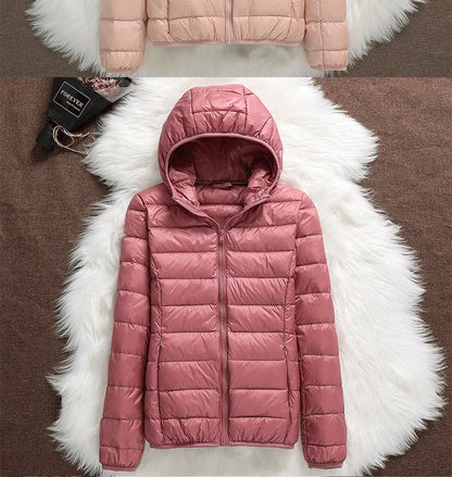 15 Colors Women Puffer Jackets Plus Size 5xl 6xl 7xl 2025 New Spring Autumn Hooded Female Ultra Lightweight Packable Down Coats