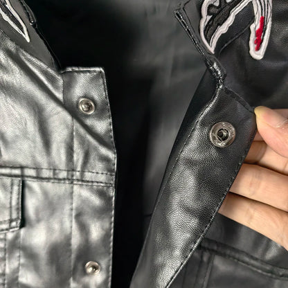 Men Motorcycle Spring Jackets SOA Punk Black Motorbike Gilet Sons of Anarchy Leather Moto Jacket Vest