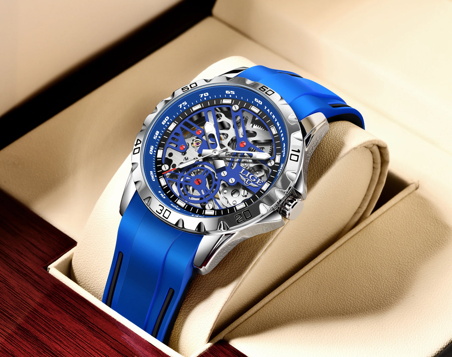 LIGE Top Luxury Automatic Watch For Men Mechanical Watches Men Sports Waterproof Stainless Steel Men Watch Reloj Hombre