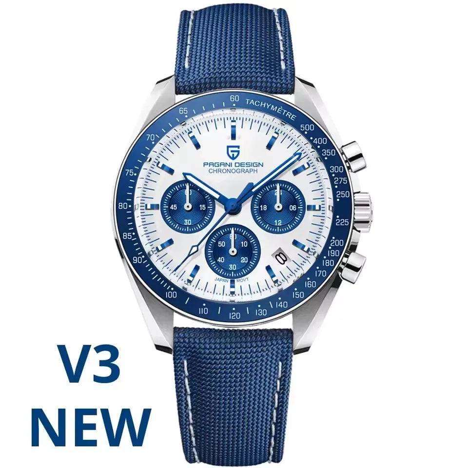 2026 New PAGANI DESIGN Gold Men's Quartz Watches Luxury VK63 Speed Sports Chronograph Watch Men AR Sapphire Ceramic Bezel Clock